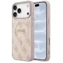 Калъф за iPhone 17 Pro - 4G Embossed Ring Classic Logo MagSafe (GUHMP18LP4MSEGP) - Guess - Розов