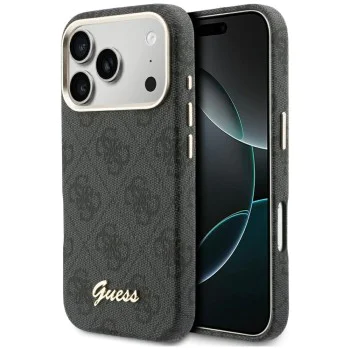 Калъф за iPhone 17 Pro Max - 4G Script MagSafe - Guess - Черен
