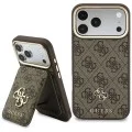 Калъф за iPhone 17 Pro Max - Hardcase 4G Cardslot MagSafe (GUBPHCP18XP4SM44CW) - Guess - Кафяв