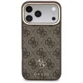 Калъф за iPhone 17 Pro Max - Hardcase 4G Cardslot MagSafe (GUBPHCP18XP4SM44CW) - Guess - Кафяв