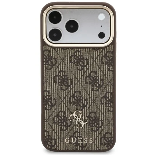 Калъф за iPhone 17 Pro Max - Hardcase 4G Cardslot MagSafe (GUBPHCP18XP4SM44CW) - Guess - Кафяв