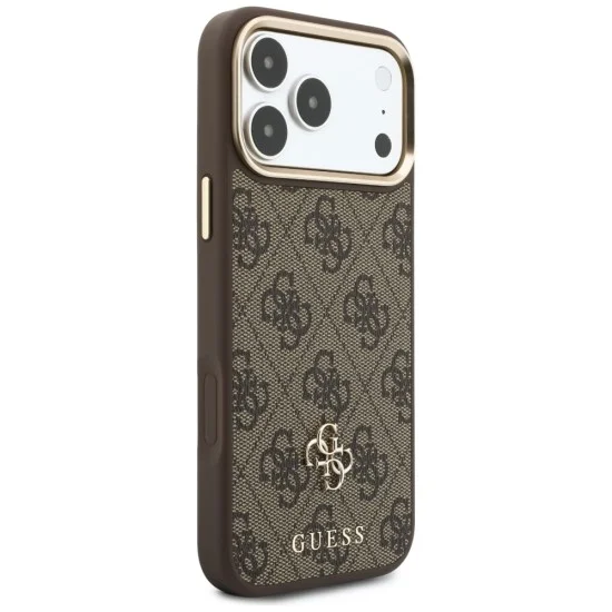 Калъф за iPhone 17 Pro Max - Hardcase 4G Cardslot MagSafe (GUBPHCP18XP4SM44CW) - Guess - Кафяв