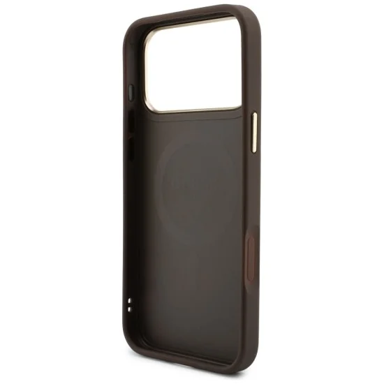 Калъф за iPhone 17 Pro Max - Hardcase 4G Cardslot MagSafe (GUBPHCP18XP4SM44CW) - Guess - Кафяв