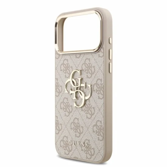 Калъф за iPhone 18 Pro Max / iPhone 17 Pro Max - Hardcase 4G Classic Logo with Strap (GUHCP18XP4GMGSCP) - Guess - Розов