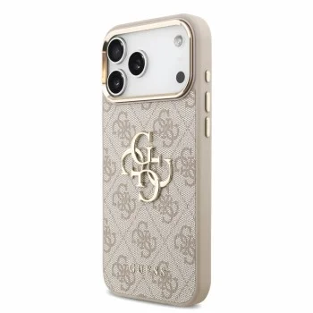 Калъф за iPhone 18 Pro Max / iPhone 17 Pro Max - Hardcase 4G Classic Logo with Strap (GUHCP18XP4GMGSCP) - Guess - Розов