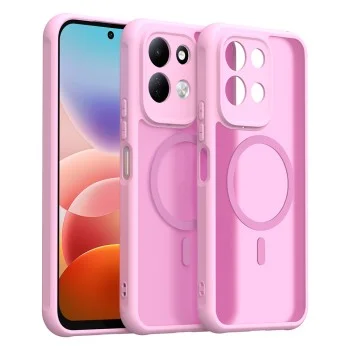 Калъф за телефон за Xiaomi Redmi 17 4G / Redmi 17 5G HaloFrost II MagSafe - Techsuit - Розов
