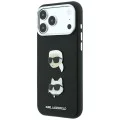 Калъф за телефон за iPhone 18 Pro Max / iPhone 17 Pro Max Saffiano with K&C Heads Pins and Logo (KLHCP18XPSWFDHPK) - Karl Lagerfeld - Черен