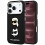 Калъф за телефон за iPhone 18 Pro Max / iPhone 17 Pro Max Saffiano with K&C Heads Pins and Logo (KLHCP18XPSWFDHPK) - Karl Lagerfeld - Черен