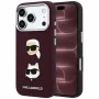 Калъф за телефон за iPhone 18 Pro Max / iPhone 17 Pro Max Saffiano with K&C Heads Pins and Logo (KLHCP18XPSWFDHPR) - Karl Lagerfeld - Бордо