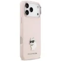 Калъф за телефон за iPhone 18 Pro Max / iPhone 17 Pro Max Silicone Choupette Metal Pin (KLHCP18XSMHCNPP) - Karl Lagerfeld - Розов