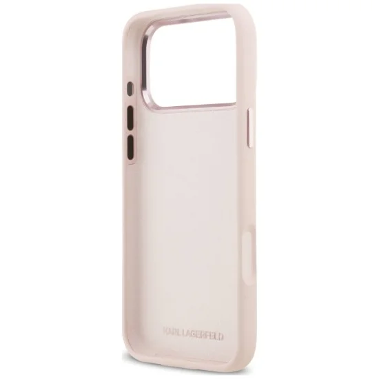 Калъф за телефон за iPhone 18 Pro Max / iPhone 17 Pro Max Silicone Choupette Metal Pin (KLHCP18XSMHCNPP) - Karl Lagerfeld - Розов