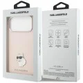 Калъф за телефон за iPhone 18 Pro Max / iPhone 17 Pro Max Silicone Choupette Metal Pin (KLHCP18XSMHCNPP) - Karl Lagerfeld - Розов