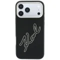 Калъф за телефон за iPhone 18 Pro Max / iPhone 17 Pro Max Smooth Leather Big Resin Signature Logo (KLHCP18X6PFCKSRK) - Karl Lagerfeld - Черен
