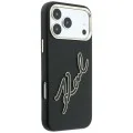 Калъф за телефон за iPhone 18 Pro Max / iPhone 17 Pro Max Smooth Leather Big Resin Signature Logo (KLHCP18X6PFCKSRK) - Karl Lagerfeld - Черен