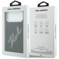 Калъф за телефон за iPhone 18 Pro Max / iPhone 17 Pro Max Smooth Leather Big Resin Signature Logo (KLHCP18X6PFCKSRK) - Karl Lagerfeld - Черен