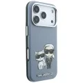 Калъф за телефон за iPhone 18 Pro Max / iPhone 17 Pro Max Smooth Leather KC Bodies Sketch MagSafe (KLHMP18X6PWKCIDB) - Karl Lagerfeld - Светлосин