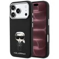 Калъф за iPhone 17 Pro Max - Smooth Leather Ikonik Sketch MagSafe (KLHMP18X6PWKIKDK) - Karl Lagerfeld - Черен
