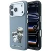 Калъф за телефон за iPhone 18 Pro / iPhone 17 Pro Smooth Leather KC Bodies Sketch MagSafe (KLHMP18L6PWKCIDB) - Karl Lagerfeld - Светлосин