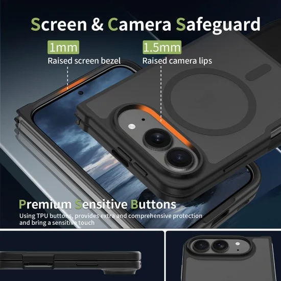 Калъф за телефон за iPhone Duo PureFrost MagSafe - Techsuit - Матиран черен