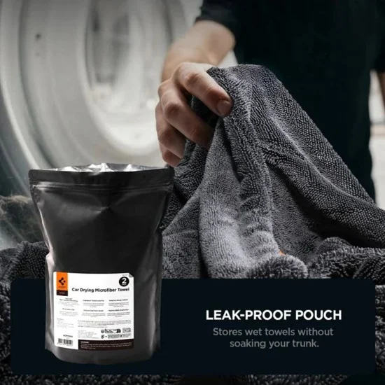 Кърпа за подсушаване на автомобил за Car Drying Microfiber Towel Black CC100 (S1+L1) (ACP11389) - Spigen - Черен