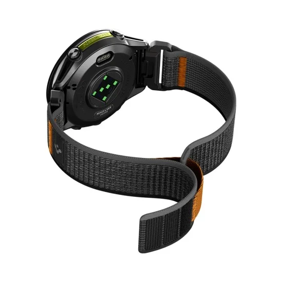 Каишка Spigen Athlex Air QuickFit 22mm (AMP11426) - Garmin Fenix 5/5 Plus 6/6 Pro/7/Forerunner 935/945/970/Approach S60 - Черен / Оранжев