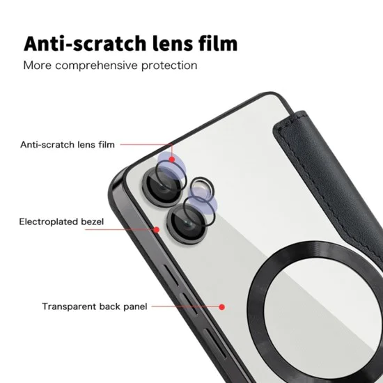 Кейс за Samsung Galaxy A05 - SmartMag Book Case - Черен