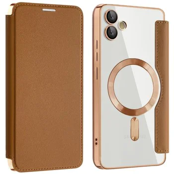 Кейс за Samsung Galaxy A05 - SmartMag Book Case - Кафяв