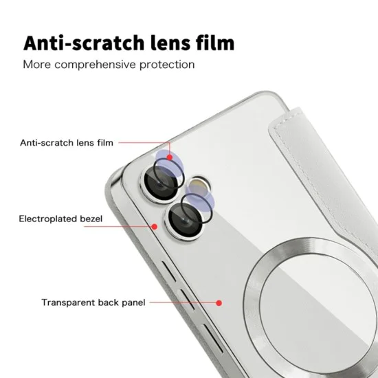 Кейс за Samsung Galaxy A05 - SmartMag Book Case - Сив