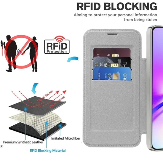 Кейс за Samsung Galaxy A05 - SmartMag Book Case - Сив