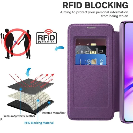 Кейс за Samsung Galaxy A05s - SmartMag Book Case - Лилав