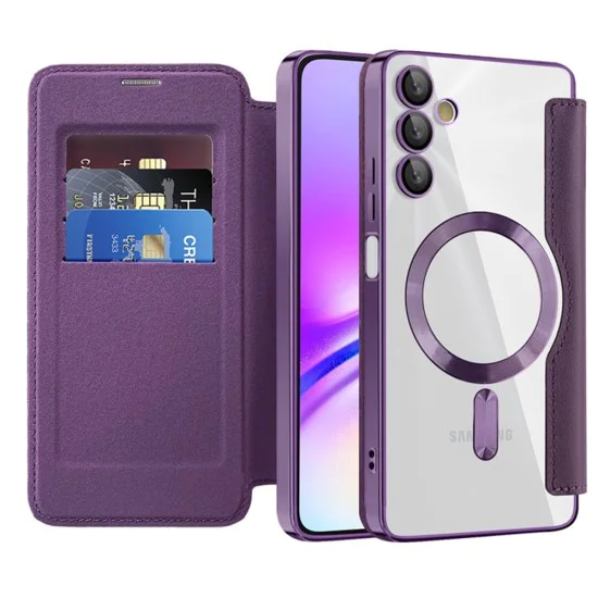 Кейс за Samsung Galaxy A05s - SmartMag Book Case - Лилав