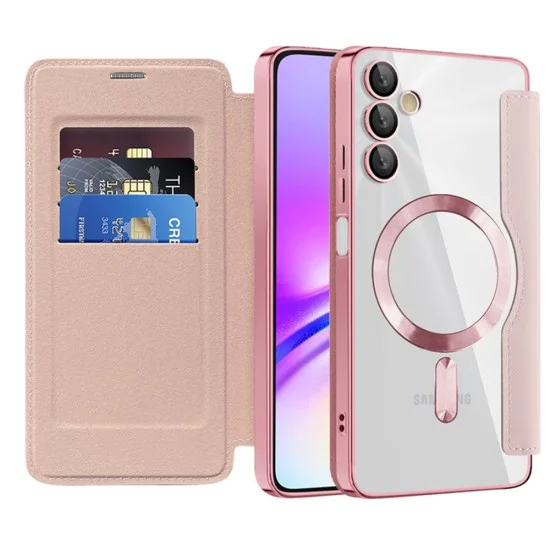 Кейс за Samsung Galaxy A05s - SmartMag Book Case - Розов