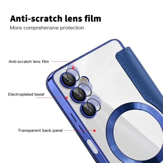 Кейс за Samsung Galaxy A05s - SmartMag Book Case - Син