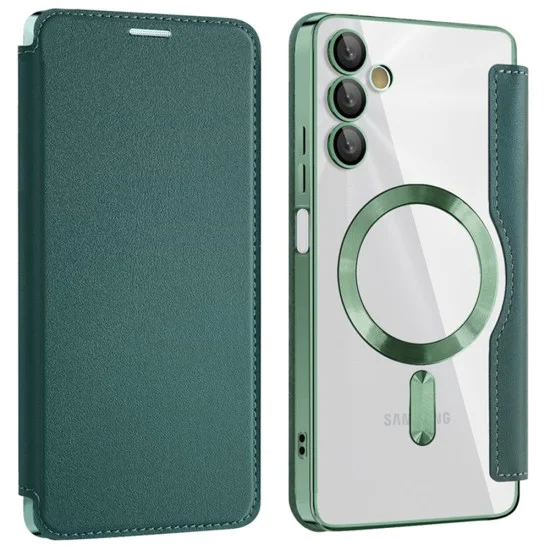 Кейс за Samsung Galaxy A05s - SmartMag Book Case - Зелен