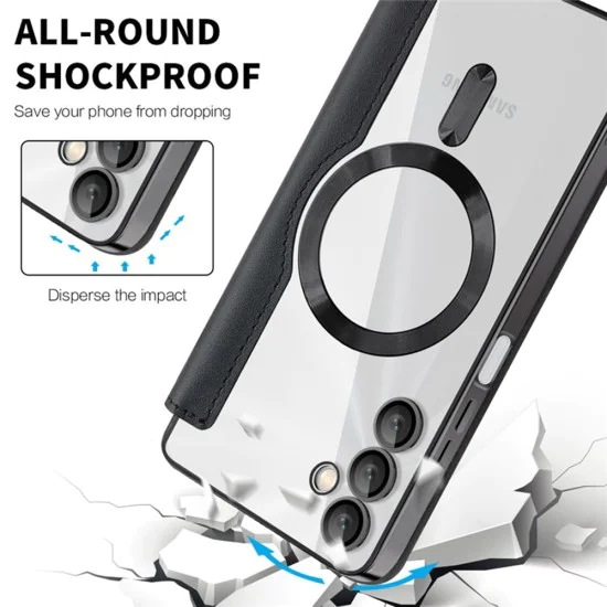 Кейс за Samsung Galaxy A05s - SmartMag Book Case - черен
