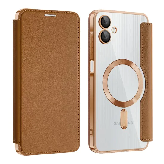Кейс за Samsung Galaxy A06 - SmartMag Book Case - Кафяв