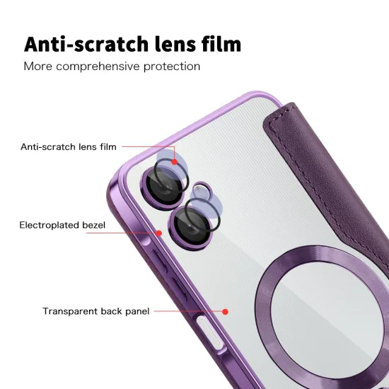 Кейс за Samsung Galaxy A06 - SmartMag Book Case - Лилав
