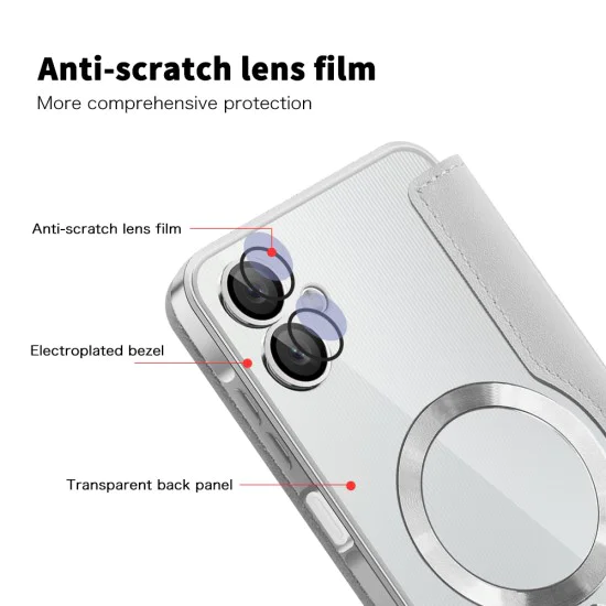 Кейс за Samsung Galaxy A06 - SmartMag Book Case - Сив