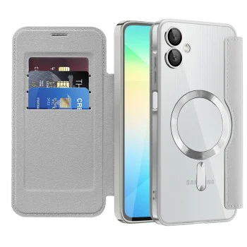 Кейс за Samsung Galaxy A06 - SmartMag Book Case - Сив