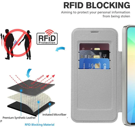 Кейс за Samsung Galaxy A06 - SmartMag Book Case - Сив