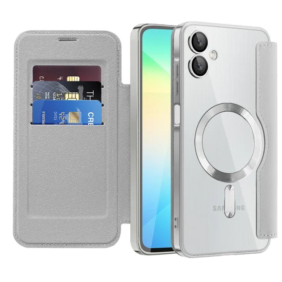 Кейс за Samsung Galaxy A06 - SmartMag Book Case - Сив