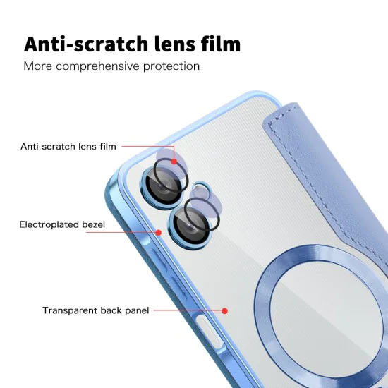 Кейс за Samsung Galaxy A06 - SmartMag Book Case - Светло син