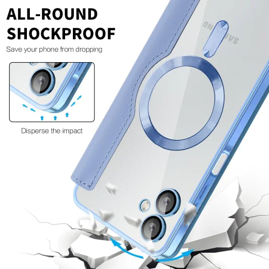 Кейс за Samsung Galaxy A06 - SmartMag Book Case - Светло син