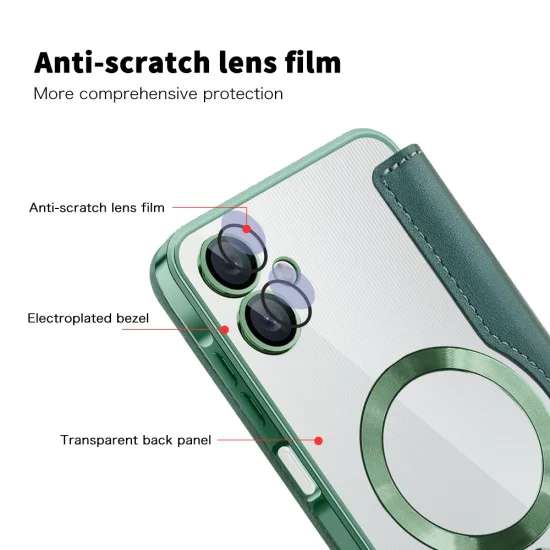 Кейс за Samsung Galaxy A06 - SmartMag Book Case - Зелен