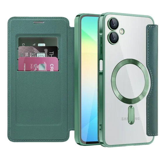 Кейс за Samsung Galaxy A06 - SmartMag Book Case - Зелен