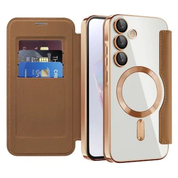 Кейс за Samsung Galaxy A35 5G - SmartMag Book Case - Кафяв