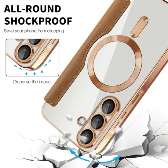 Кейс за Samsung Galaxy A36 5G - SmartMag Book Case - Кафяв