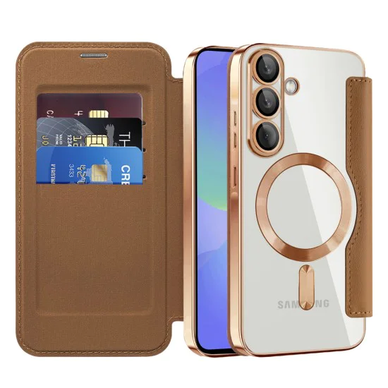 Кейс за Samsung Galaxy A36 5G - SmartMag Book Case - Кафяв