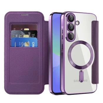 Кейс за Samsung Galaxy A36 5G - SmartMag Book Case - Лилав