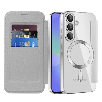 Кейс за Samsung Galaxy A36 5G - SmartMag Book Case - Сив